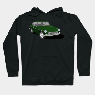 MGB GT Graphic Design -Green Hoodie